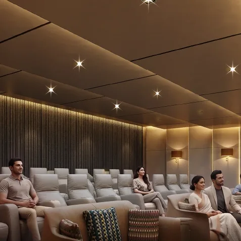 Godrej Epoque, artistic impression A private theatre with reclining seats at Godrej Epoque